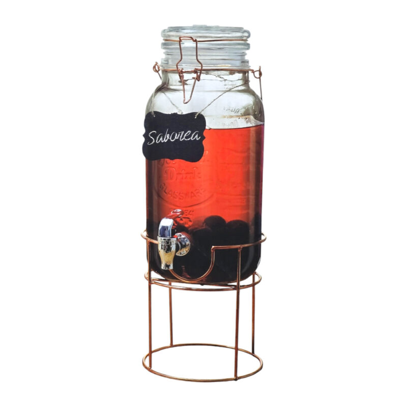 Dispensador Mason Jar 3.8 Lts con base color cobre - VTR - Image 2