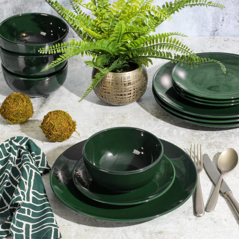 Vajilla de Ceramica 12 piezas / 4 personas Verde - Simply Essential - Image 5