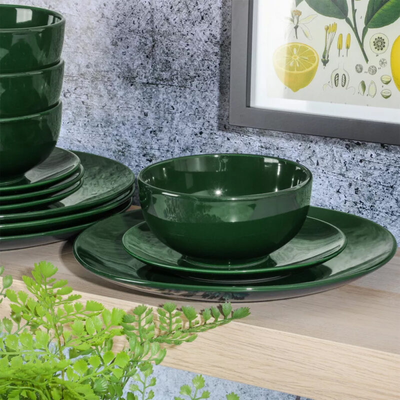 Vajilla de Ceramica 12 piezas / 4 personas Verde - Simply Essential - Image 6