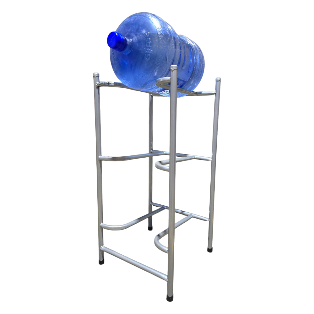 Anaquel Tubular p/garrafones Triple Gris - CASEROX