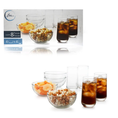 Set de Servicio tazones y vasos 8pzas KOBA - Crisa