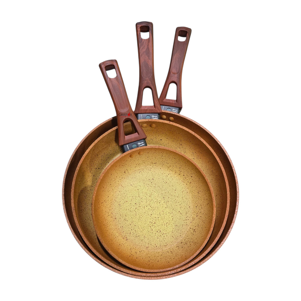 Bateria Aluminio c/Antiadherente Ceramica 6pzas TERRACOTA - KITCHEN KING - Image 4