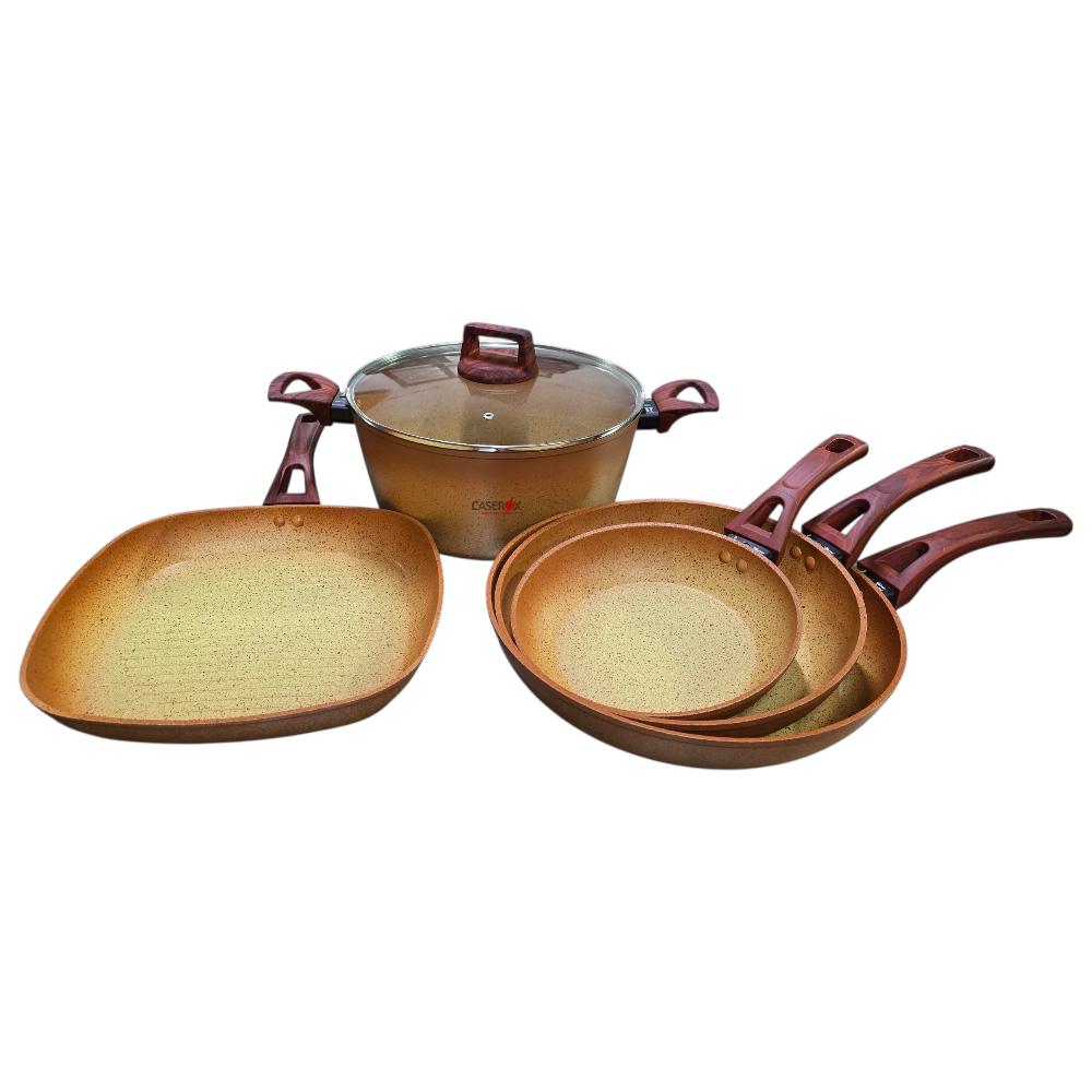 Bateria Aluminio c/Antiadherente Ceramica 6pzas TERRACOTA - KITCHEN KING - Image 3