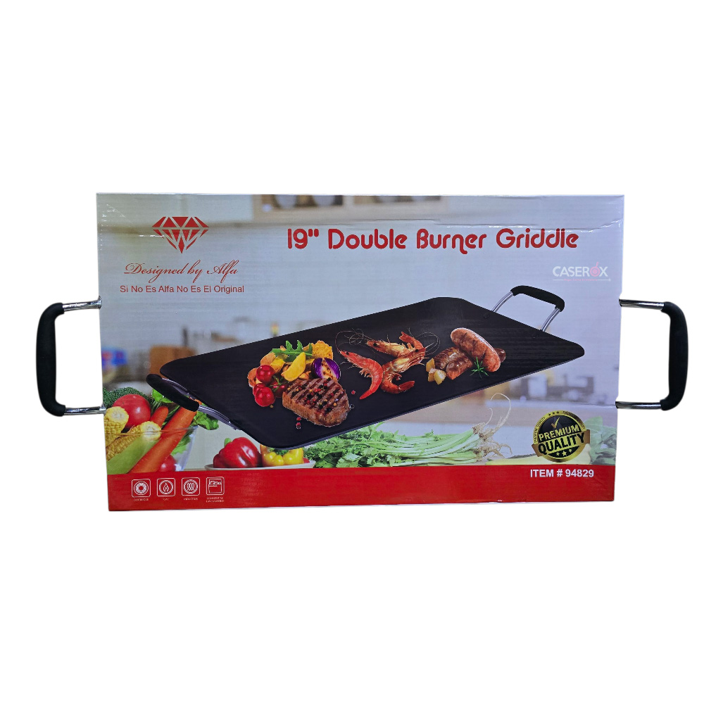 Comal Doble c/antiadherente Negro 48x29cm - ALFA - Image 5