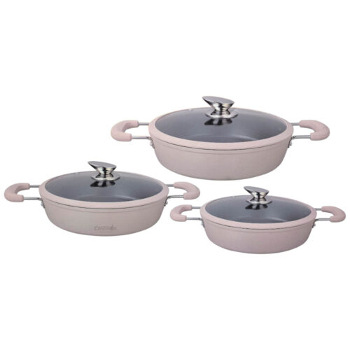 Set 3 Arroceras Aluminio con Antiadherente 26, 28, 30cm LISBOA - ALFA