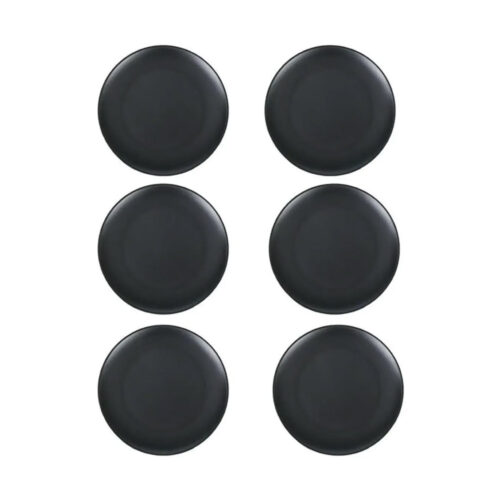 Plato Redondo Melamina Negro 25 x 2.5 cm - CASEROX