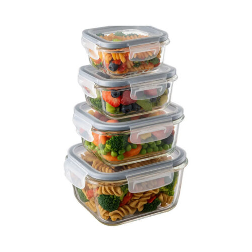 Set 4 Contenedores Hermeticos de vidrio Cubiq - VTR